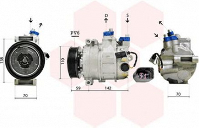 VAN WEZEL 0300k029 -  Компрессор, кондиционер